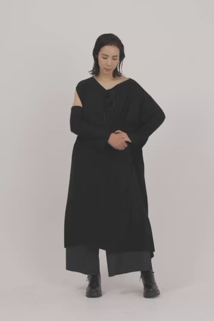 CROPPED SHOULDER ONE PIECE［WOOL］