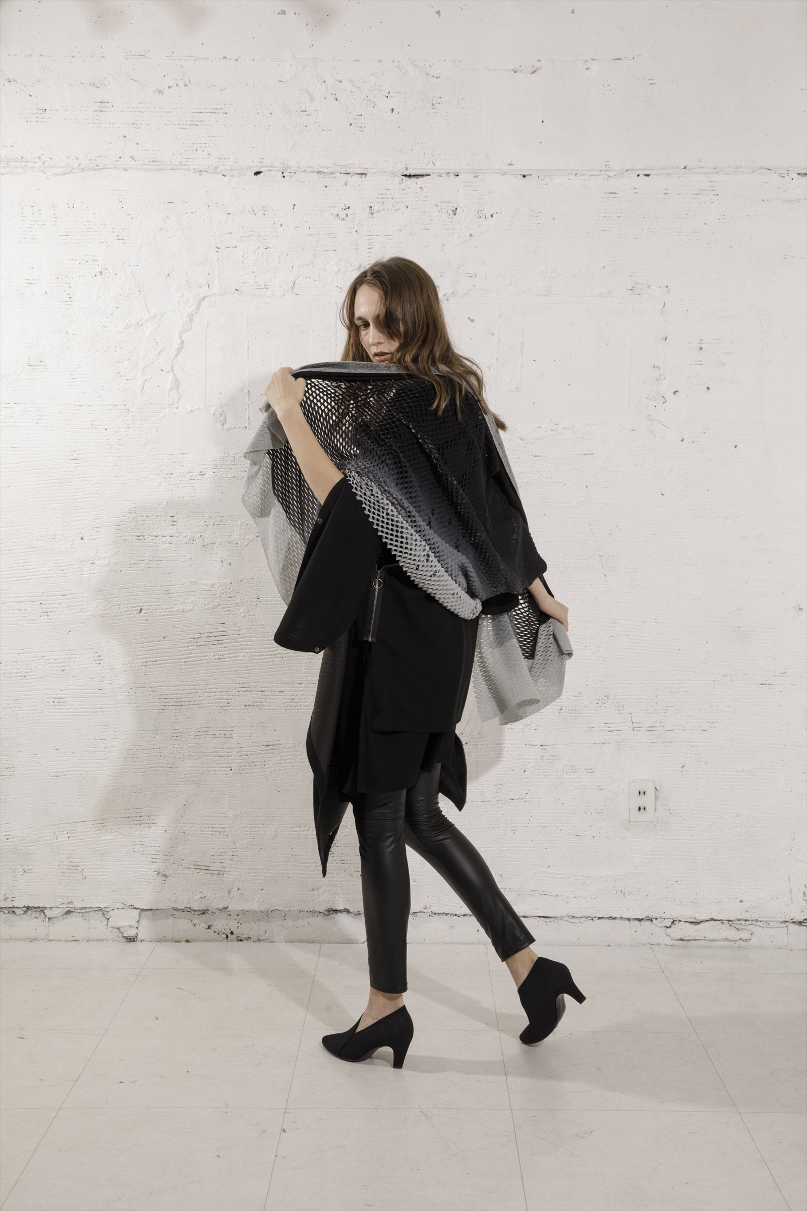 PLAIN CORNICE STOLE［WOOL］SINGLE GRADATION